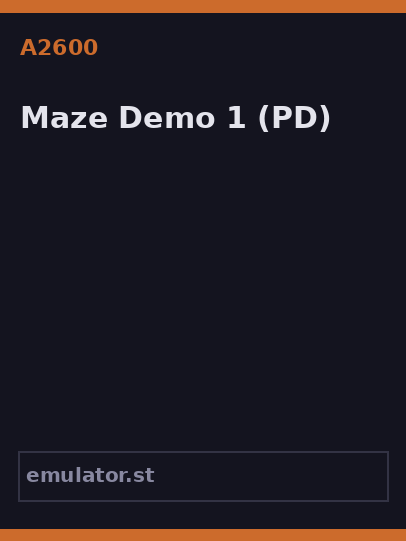 Maze Demo 1