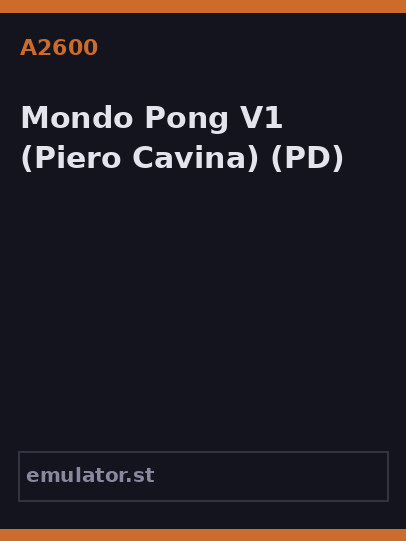 Mondo Pong V1