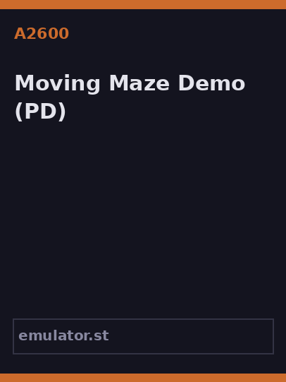 Moving Maze Demo