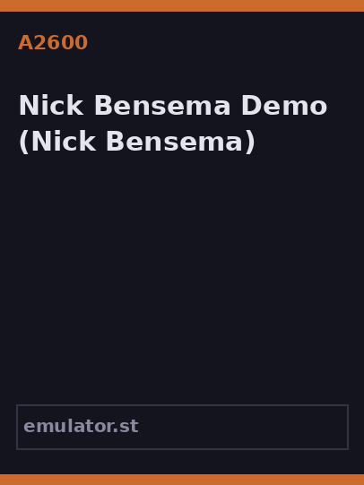 Nick Bensema Demo