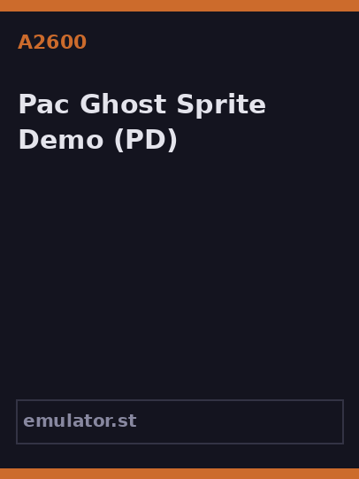 Pac Ghost Sprite Demo