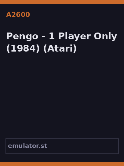 Pengo - 1 Player Only