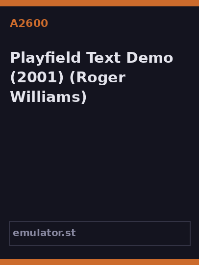 Playfield Text Demo