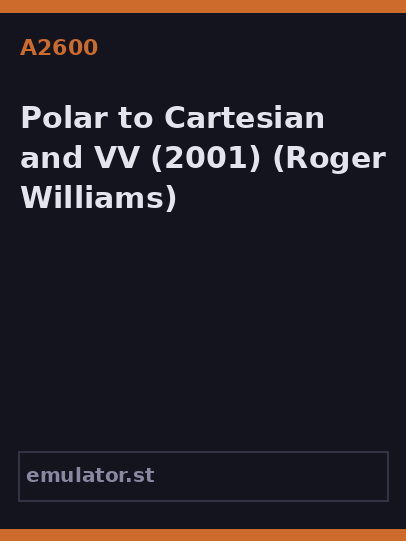 Polar to Cartesian and VV