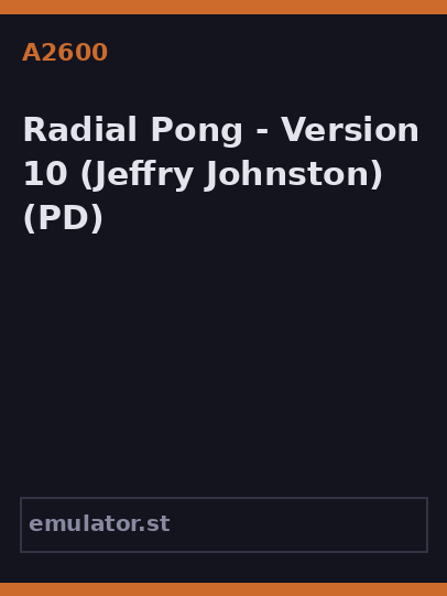Radial Pong - Version 10