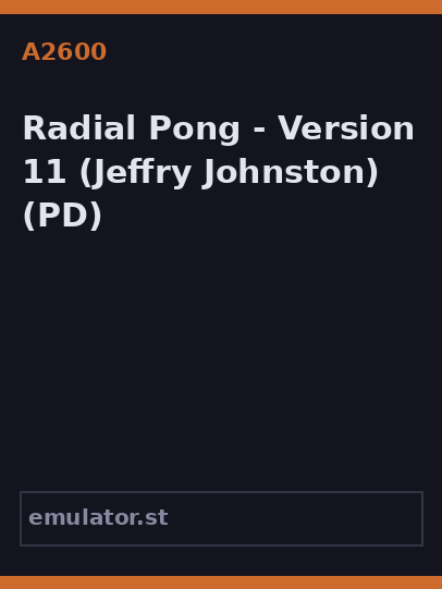Radial Pong - Version 11