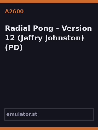 Radial Pong - Version 12