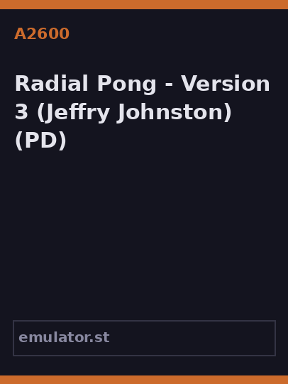 Radial Pong - Version 3