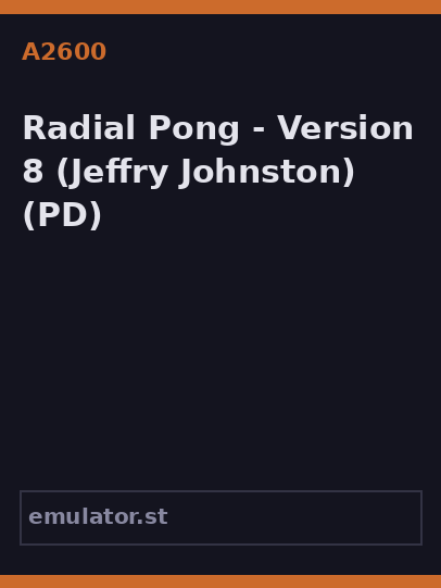 Radial Pong - Version 8