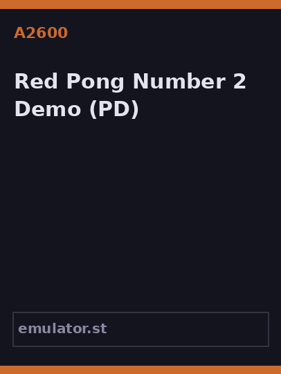 Red Pong Number 2 Demo