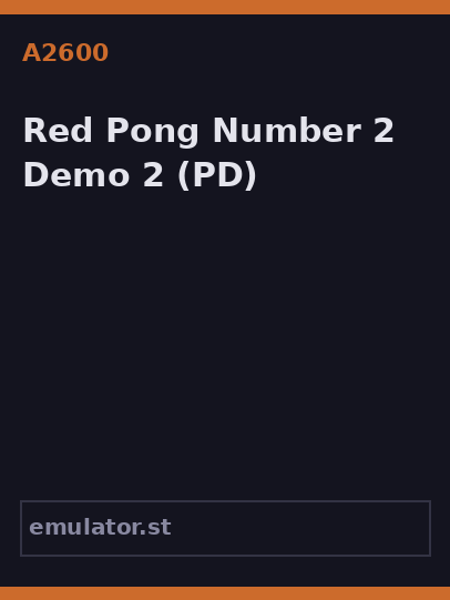Red Pong Number 2 Demo 2