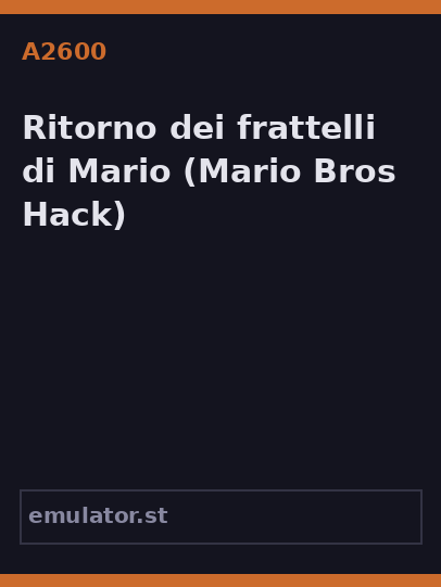 Ritorno dei frattelli di Mario