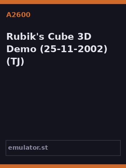 Rubik's Cube 3D Demo
