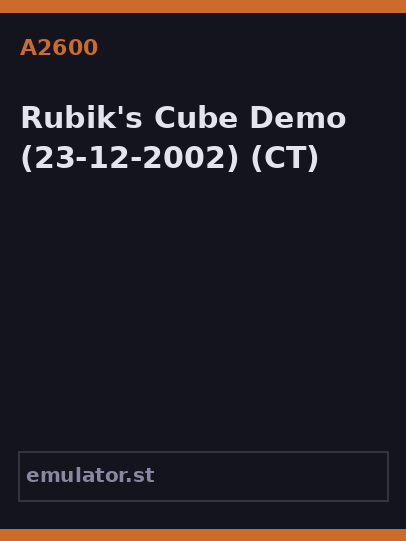 Rubik's Cube Demo