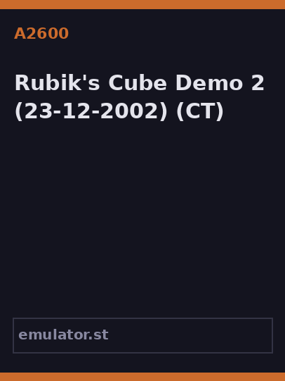 Rubik's Cube Demo 2