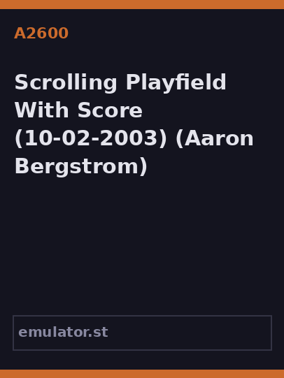 Scrolling Playfield With Score