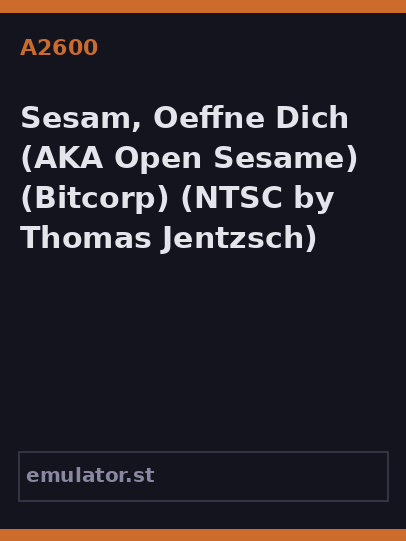 Sesam, Oeffne Dich