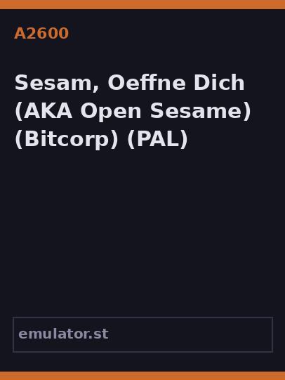 Sesam, Oeffne Dich