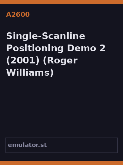 Single-Scanline Positioning Demo 2
