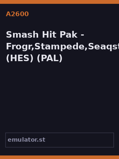 Smash Hit Pak - Frogr,Stampede,Seaqst,Boxng,Ski