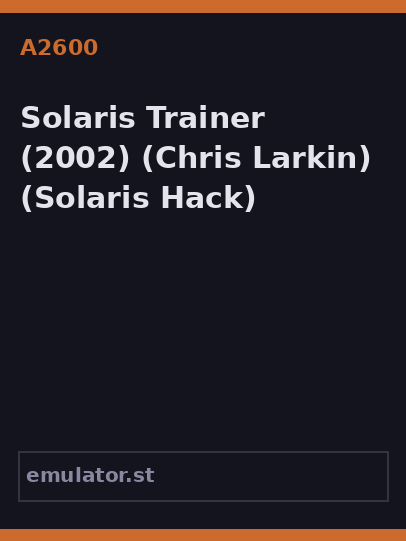 Solaris Trainer