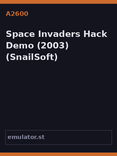 Space Invaders Hack Demo