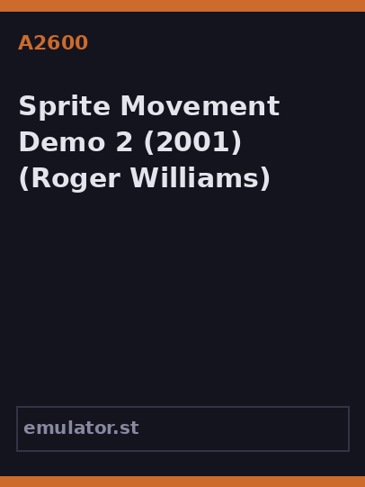 Sprite Movement Demo 2