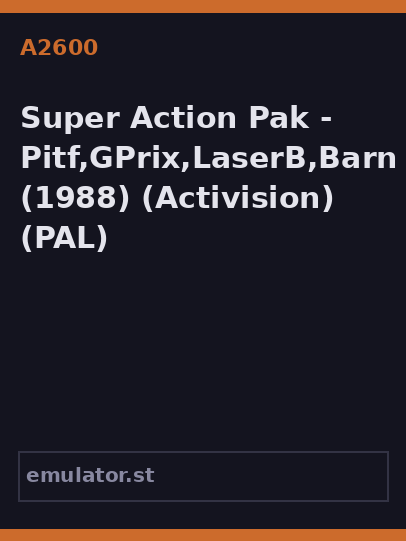 Super Action Pak - Pitf,GPrix,LaserB,Barn