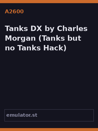 Tanks DX by Charles Morgan