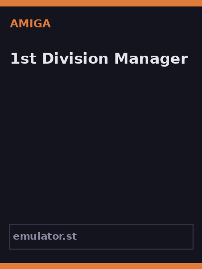 1st Division Manager