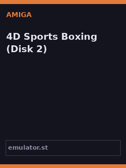4D Sports Boxing