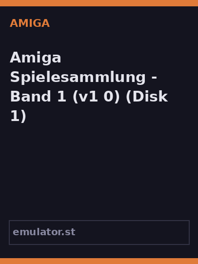 Amiga Spielesammlung - Band 1