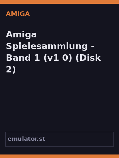 Amiga Spielesammlung - Band 1