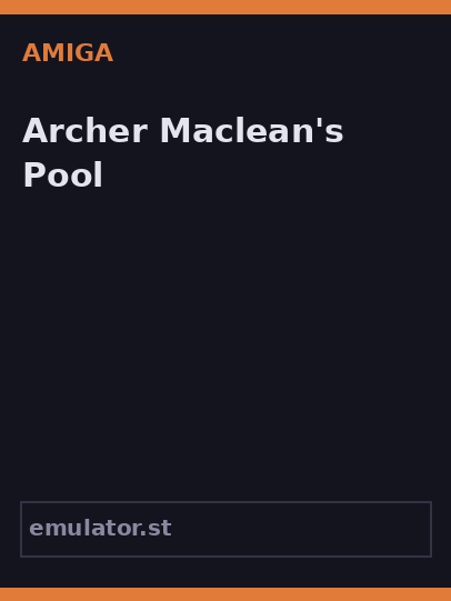 Archer Maclean's Pool