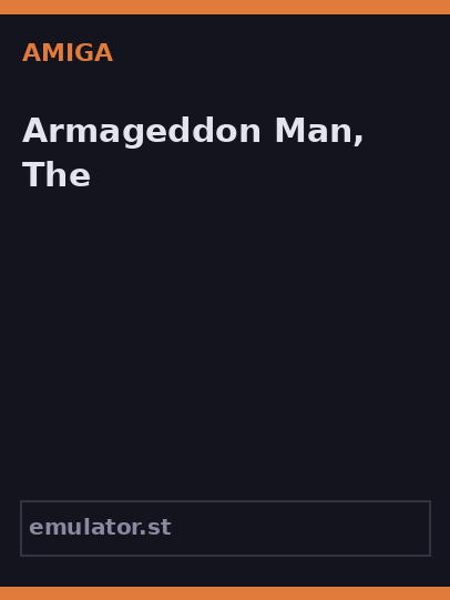 Armageddon Man, The