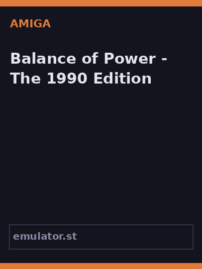 Balance of Power - The 1990 Edition