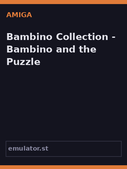 Bambino Collection - Bambino and the Puzzle
