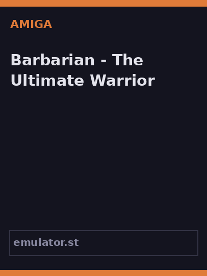 Barbarian - The Ultimate Warrior