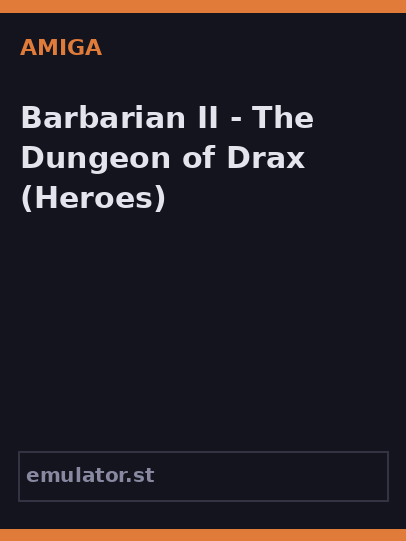 Barbarian II - The Dungeon of Drax