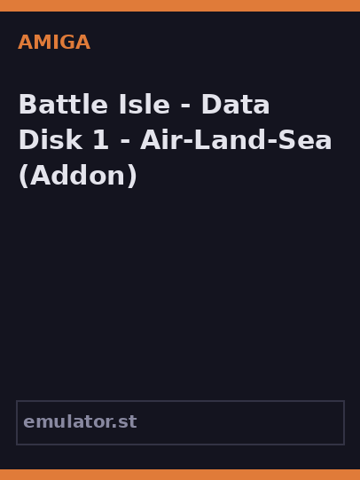 Battle Isle - Data Disk 1 - Air-Land-Sea