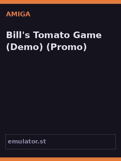 Bill's Tomato Game