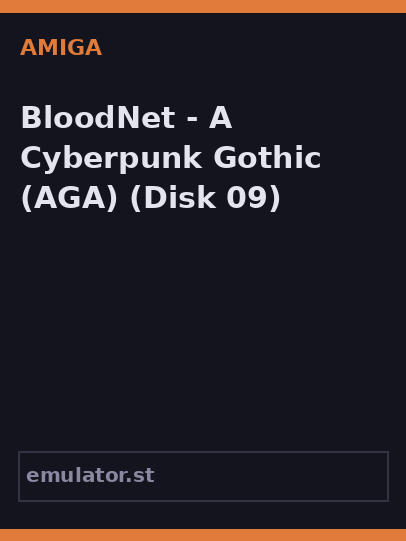 BloodNet - A Cyberpunk Gothic
