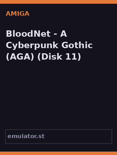 BloodNet - A Cyberpunk Gothic