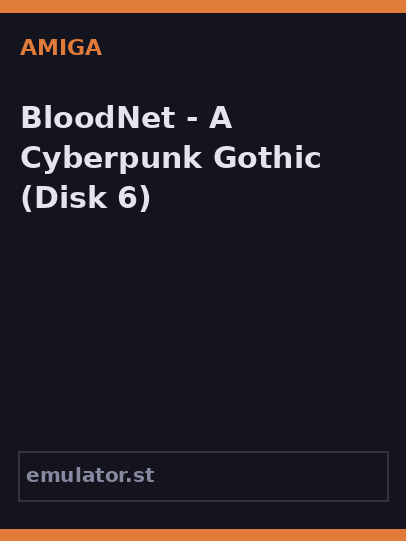 BloodNet - A Cyberpunk Gothic