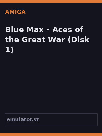 Blue Max - Aces of the Great War