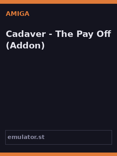 Cadaver - The Pay Off