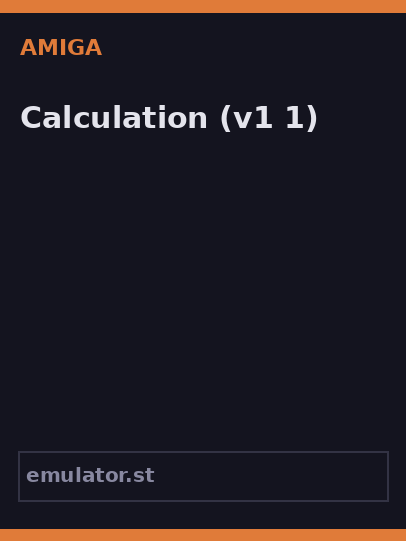 Calculation