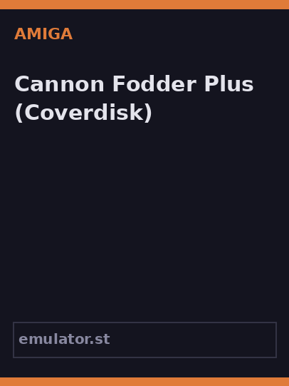 Cannon Fodder Plus