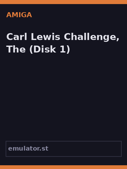 Carl Lewis Challenge, The