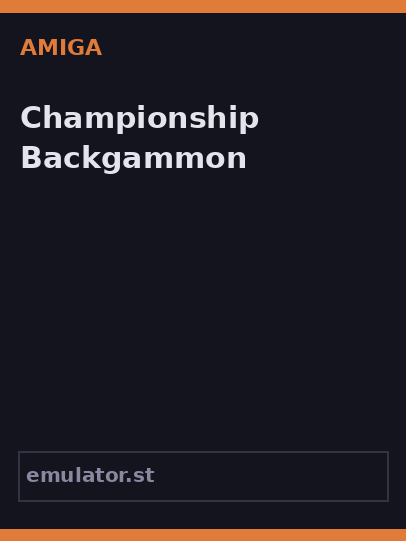 Championship Backgammon